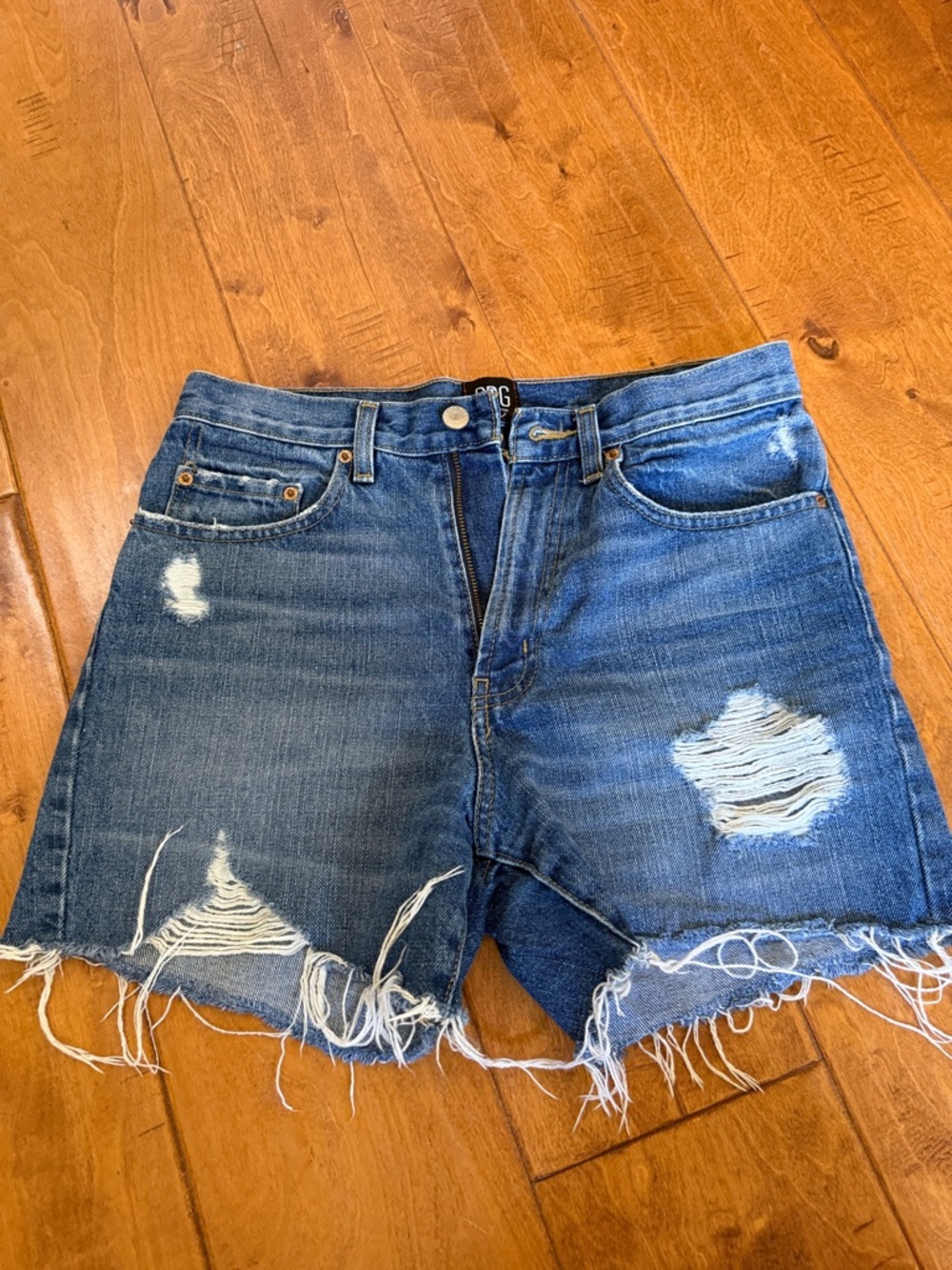BDG Distressed Denim Cutoff Shorts - Blue